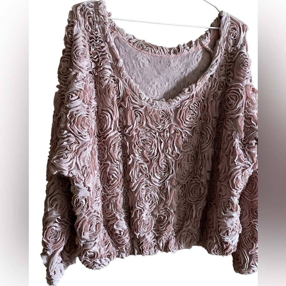 American Apparel rosette slouchy off the shoulder sweater